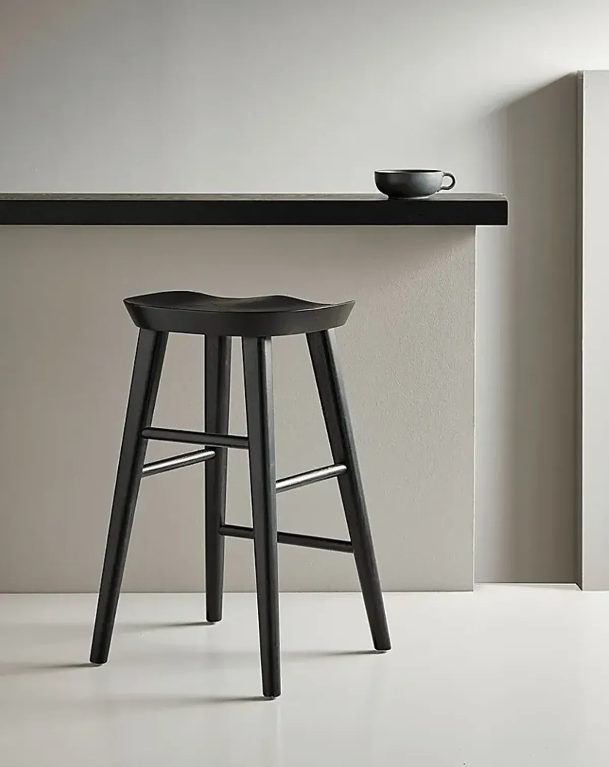 Bresland Black Counter Stool