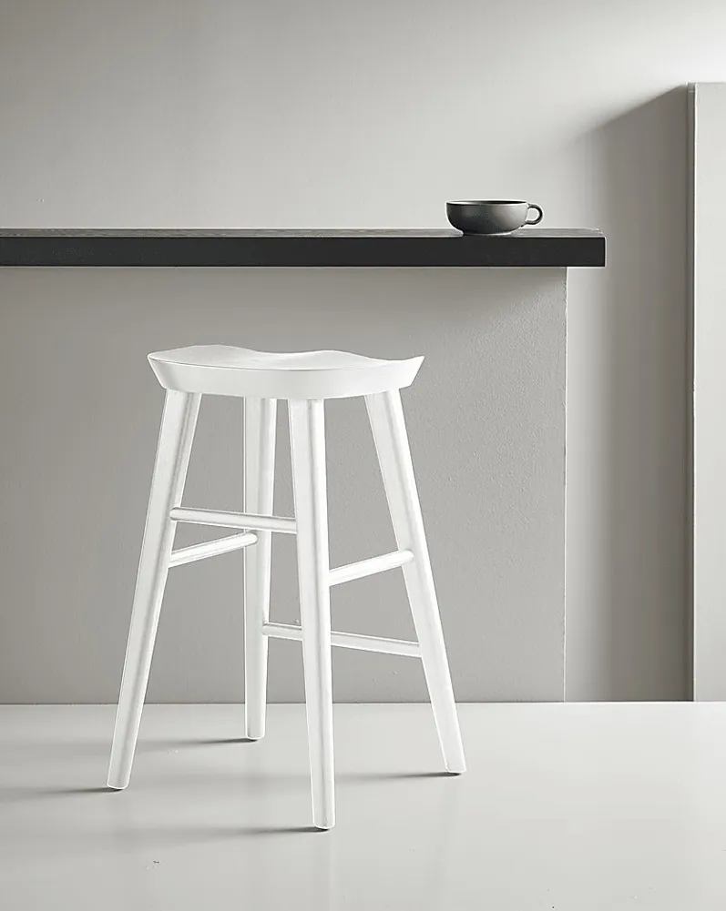 Bresland White Counter Stool