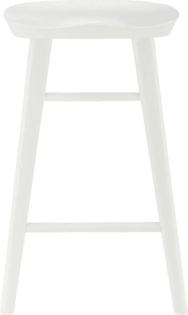 Bresland White Counter Stool