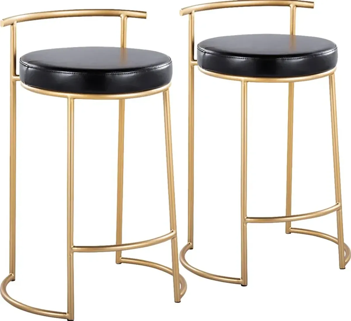 Trepassey I Black Counter Height Stool, Set of 2