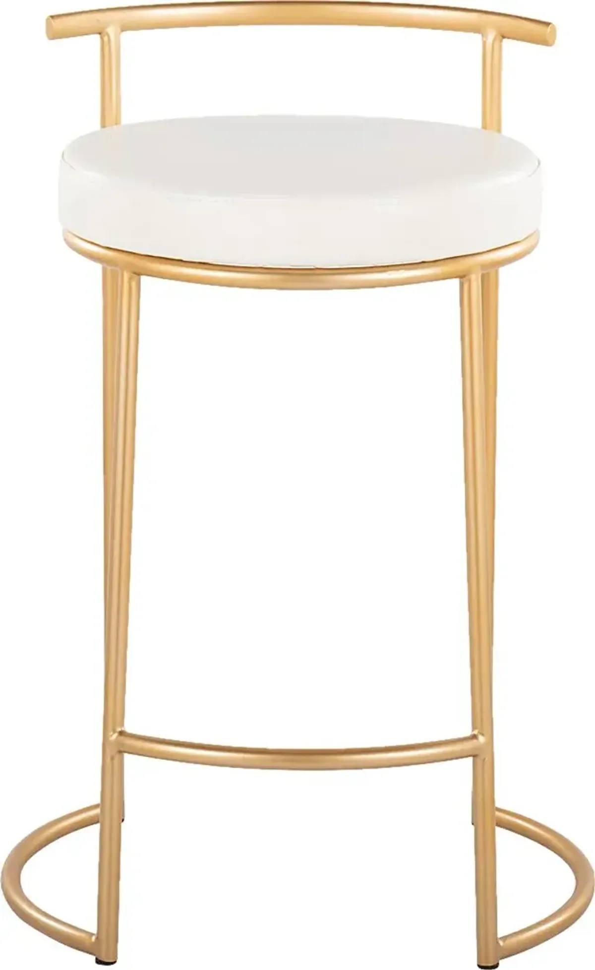 Trepassey I White Counter Height Stool, Set of 2