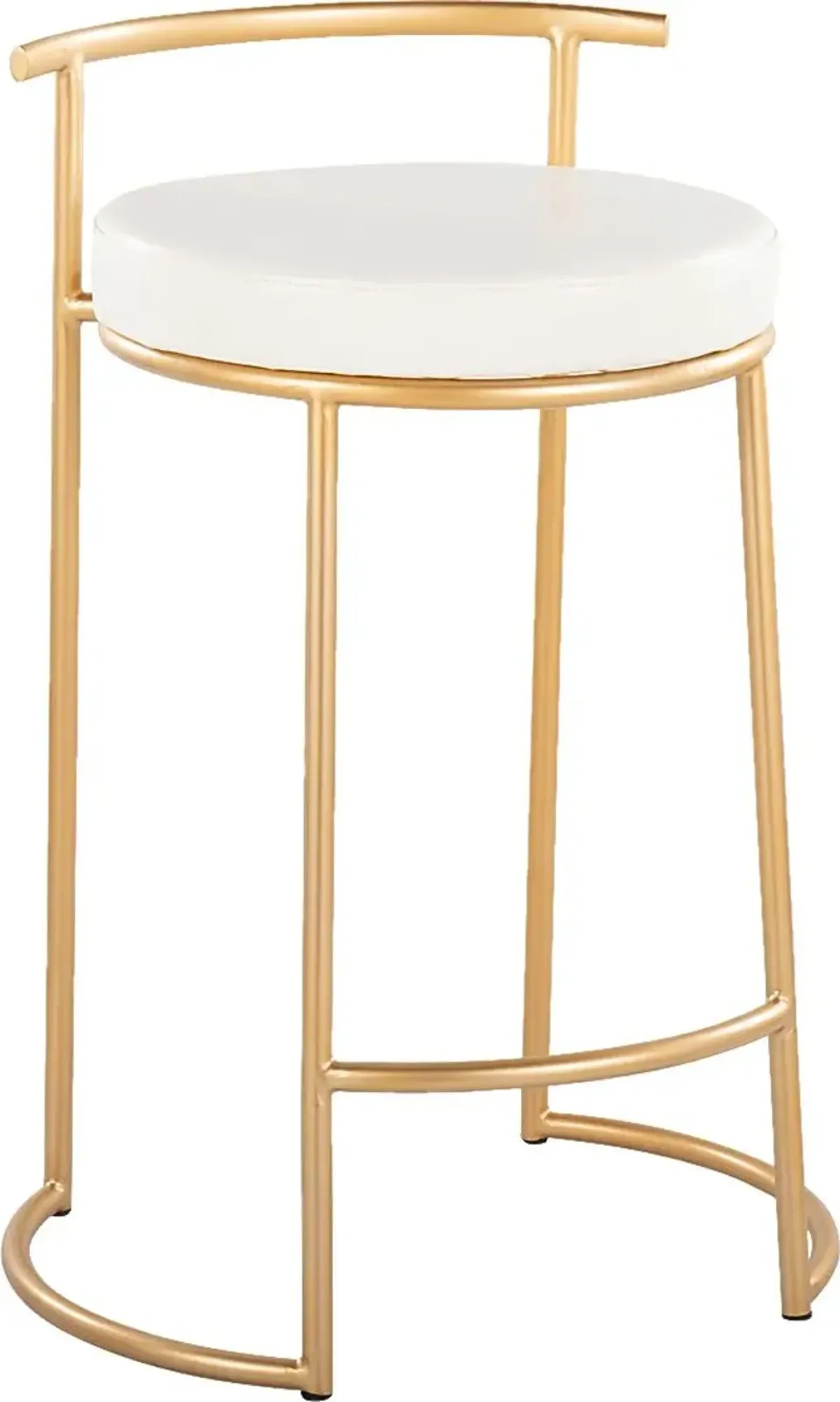 Trepassey I White Counter Height Stool, Set of 2