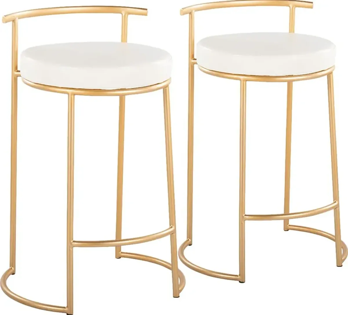 Trepassey I White Counter Height Stool, Set of 2