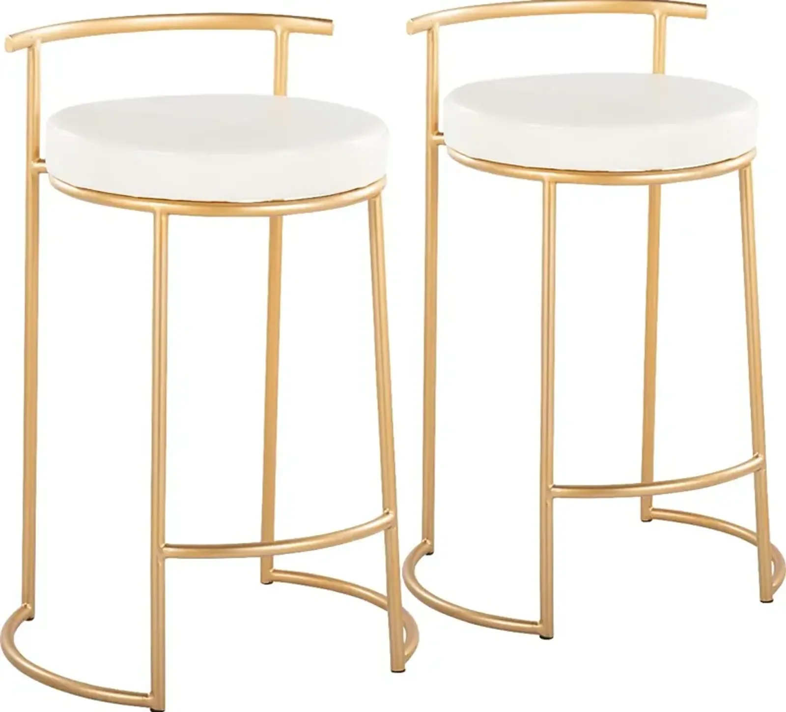 Trepassey I White Counter Height Stool, Set of 2