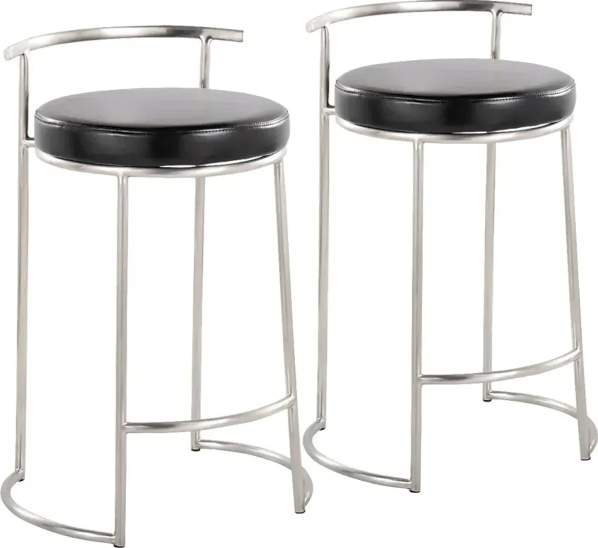 Trepassey II Black Counter Height Stool, Set of 2