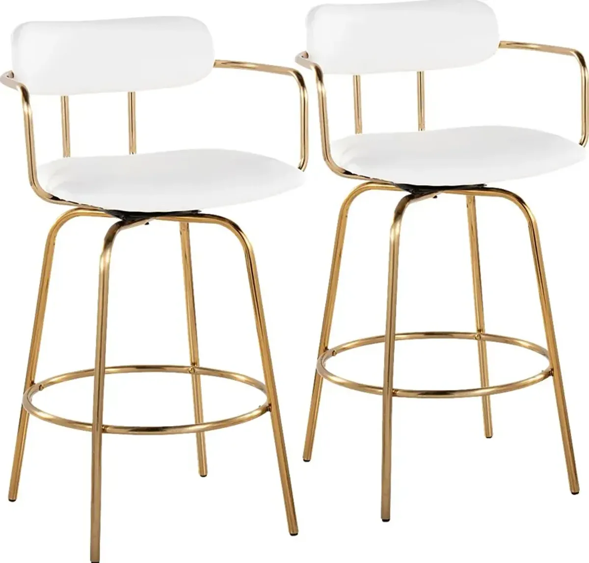 Mirahill I White Counter Height Stool, Set of 2