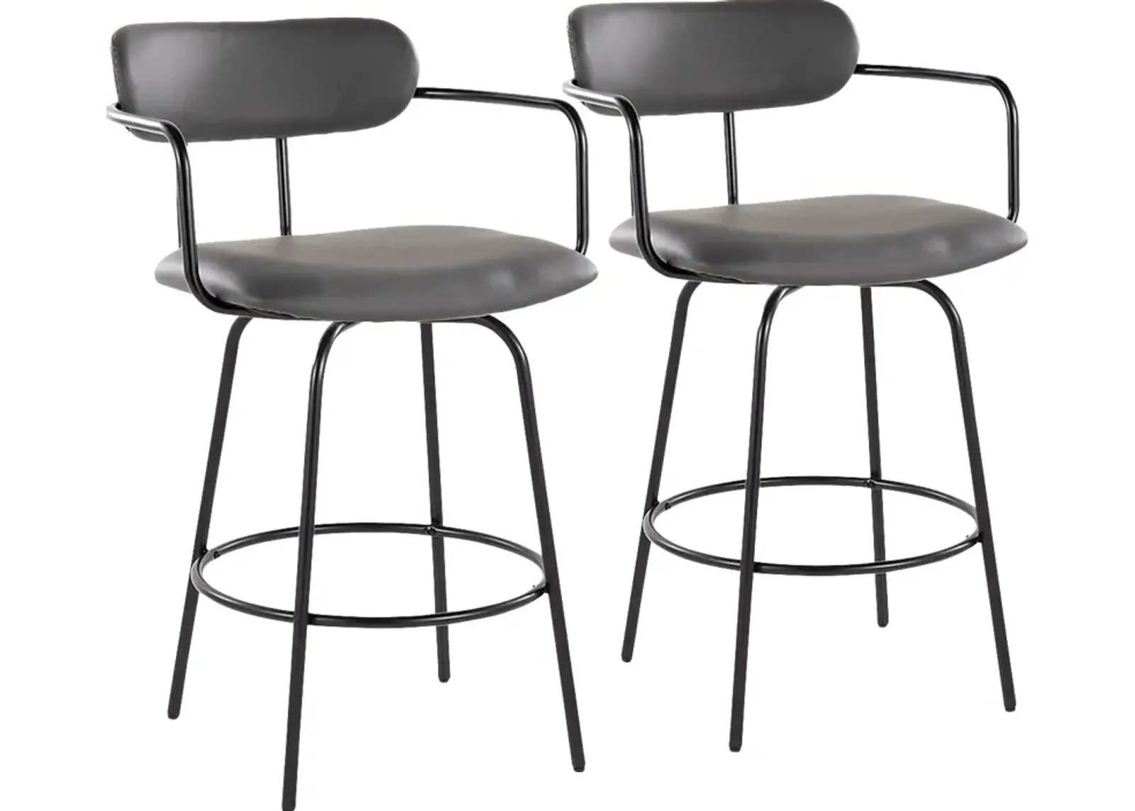 Mirahill II Gray Counter Height Stool, Set of 2