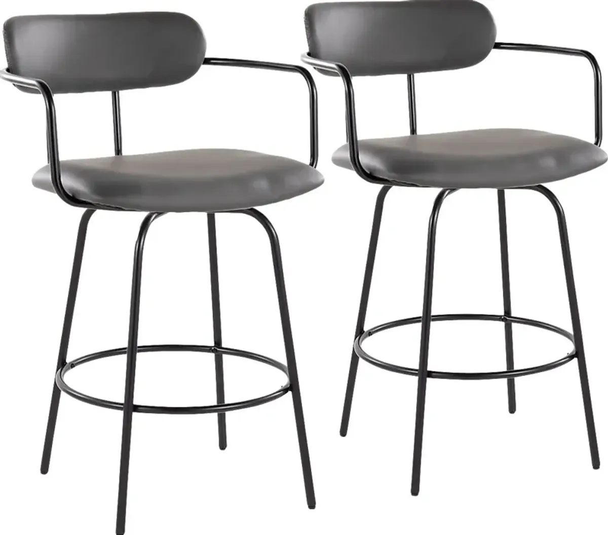 Mirahill II Gray Counter Height Stool, Set of 2