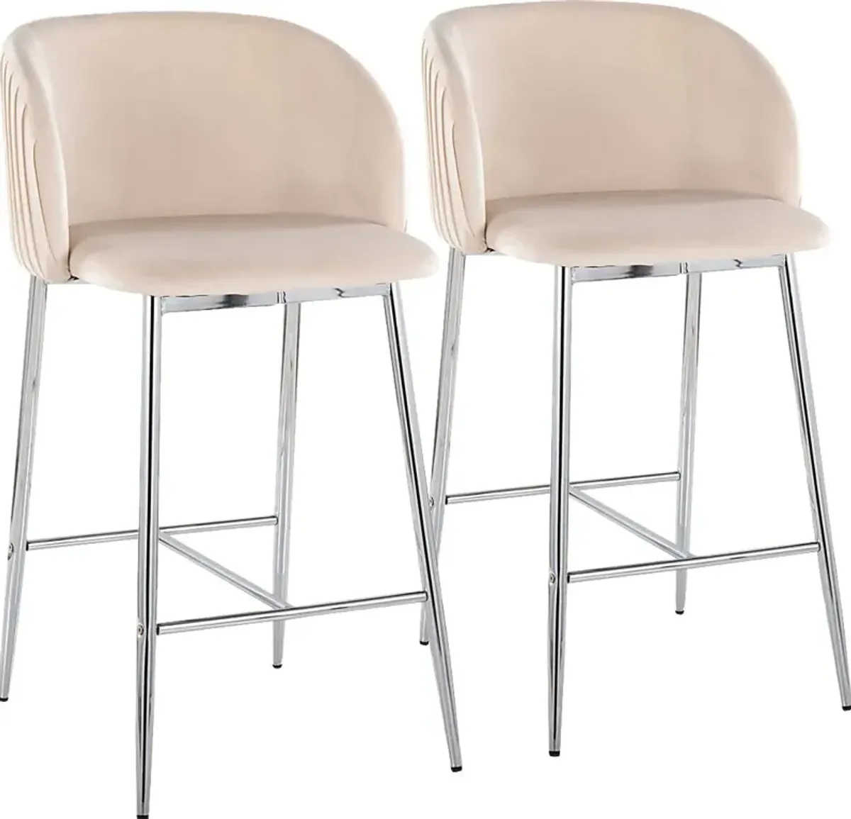 Marsanne III White Counter Height Stool, Set of 2