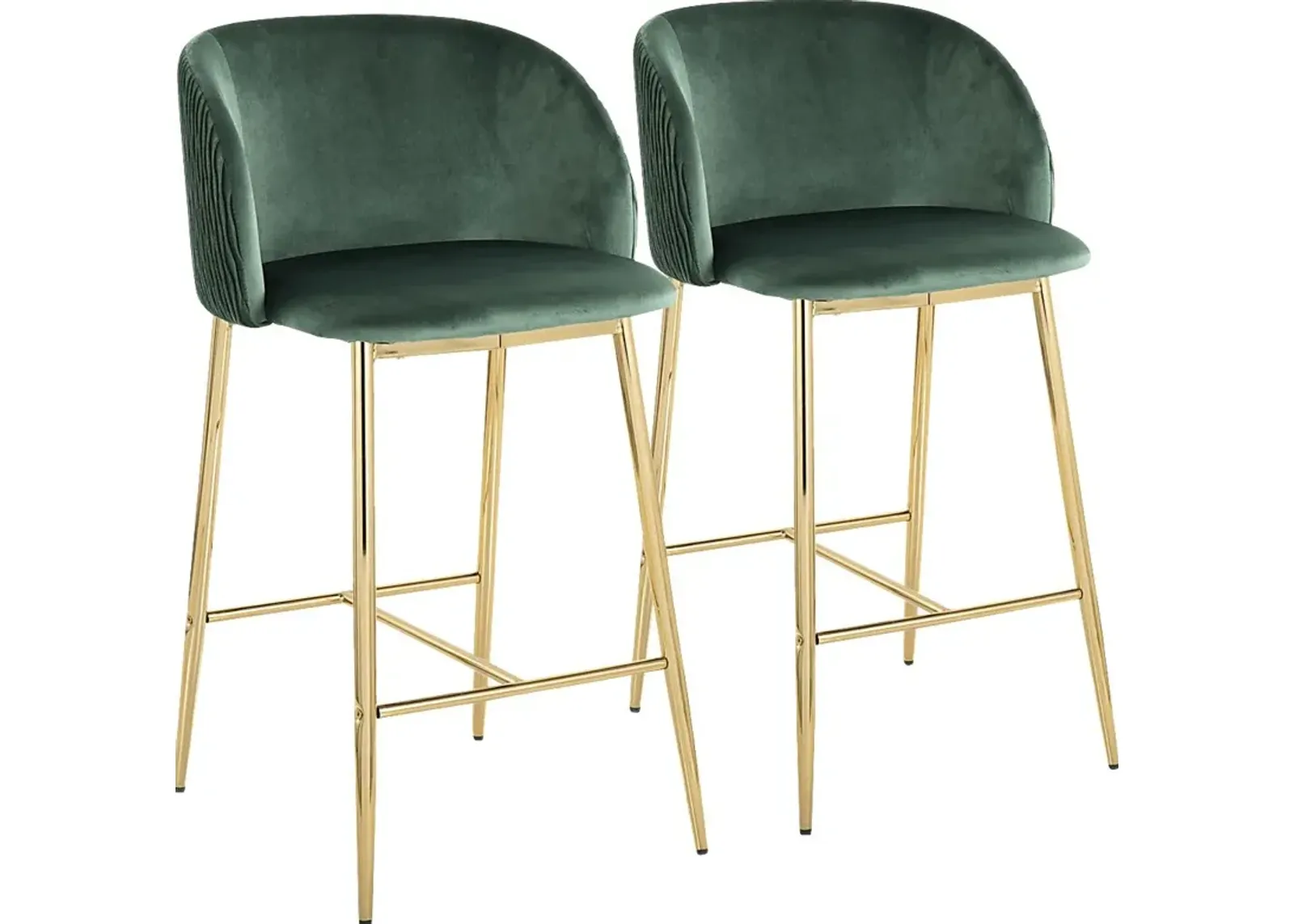 Marsanne IV Green Counter Height Stool, Set of 2