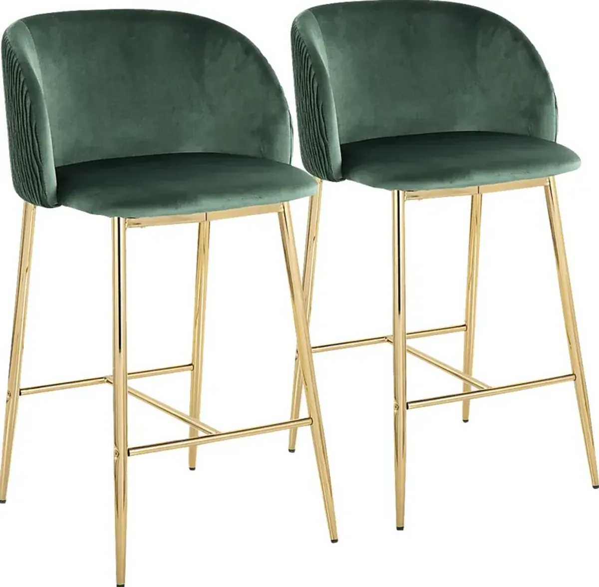 Marsanne IV Green Counter Height Stool, Set of 2