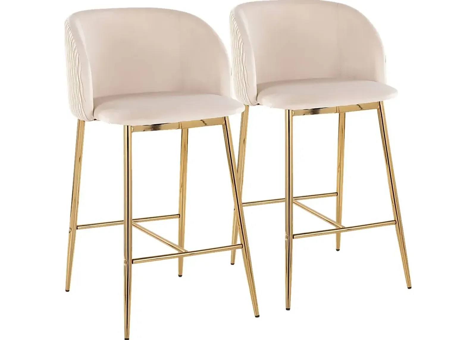 Marsanne IV White Counter Height Stool, Set of 2