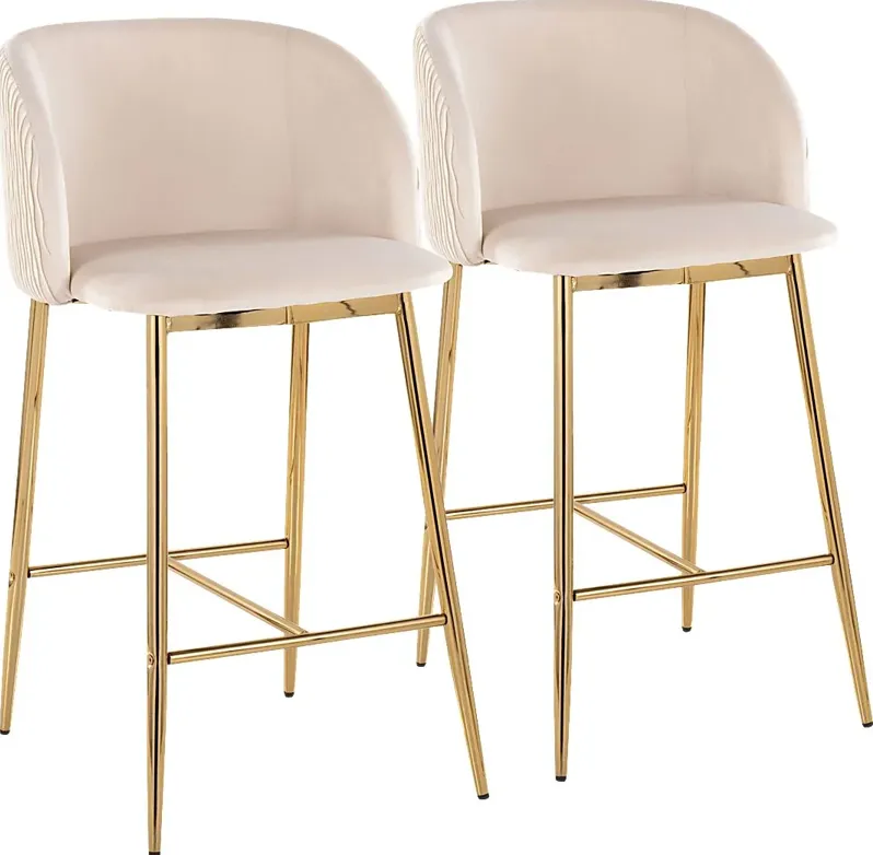 Marsanne IV White Counter Height Stool, Set of 2