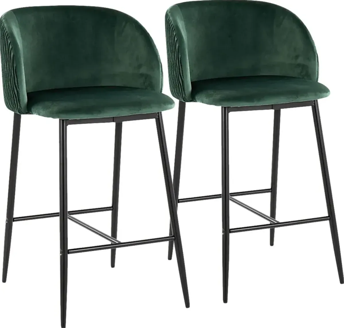 Marsanne V Green Counter Height Stool, Set of 2