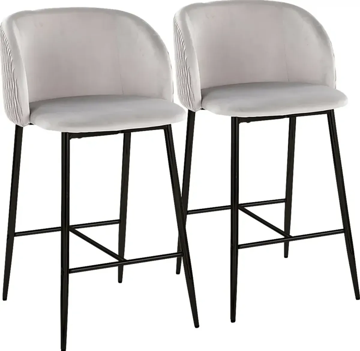 Marsanne V Silver Counter Height Stool, Set of 2