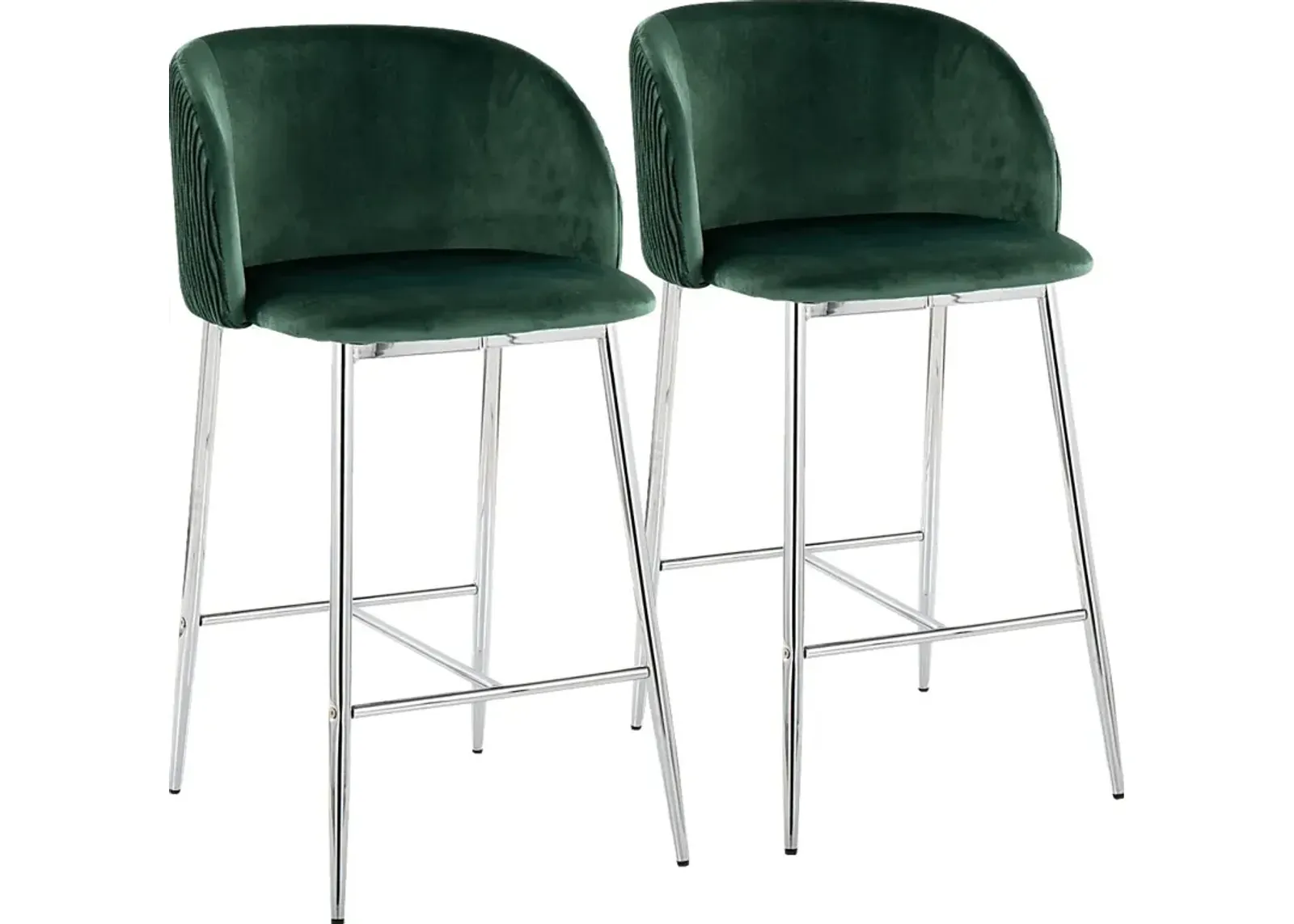 Marsanne VI Green Counter Height Stool, Set of 2