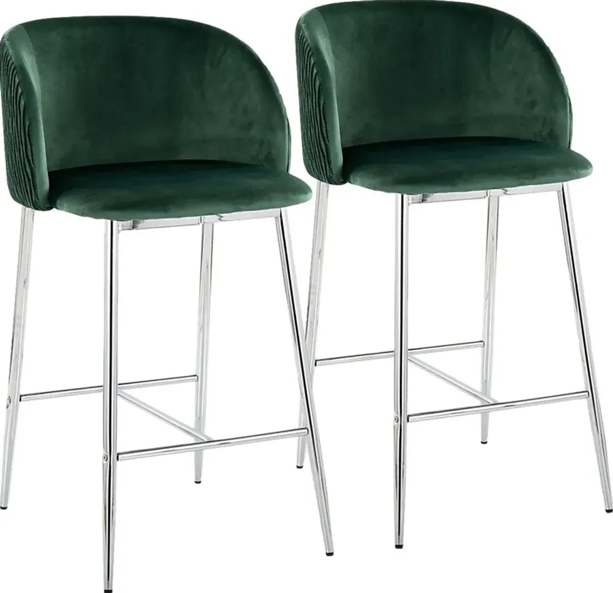 Marsanne VI Green Counter Height Stool, Set of 2