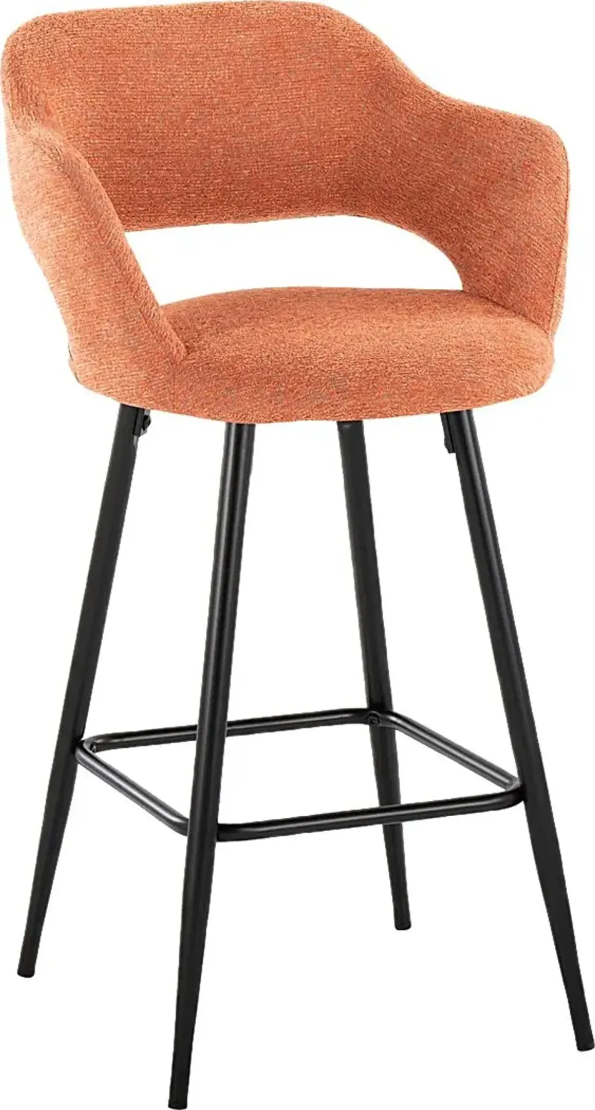 Jouett Orange Counter Height Stool, Set of 2