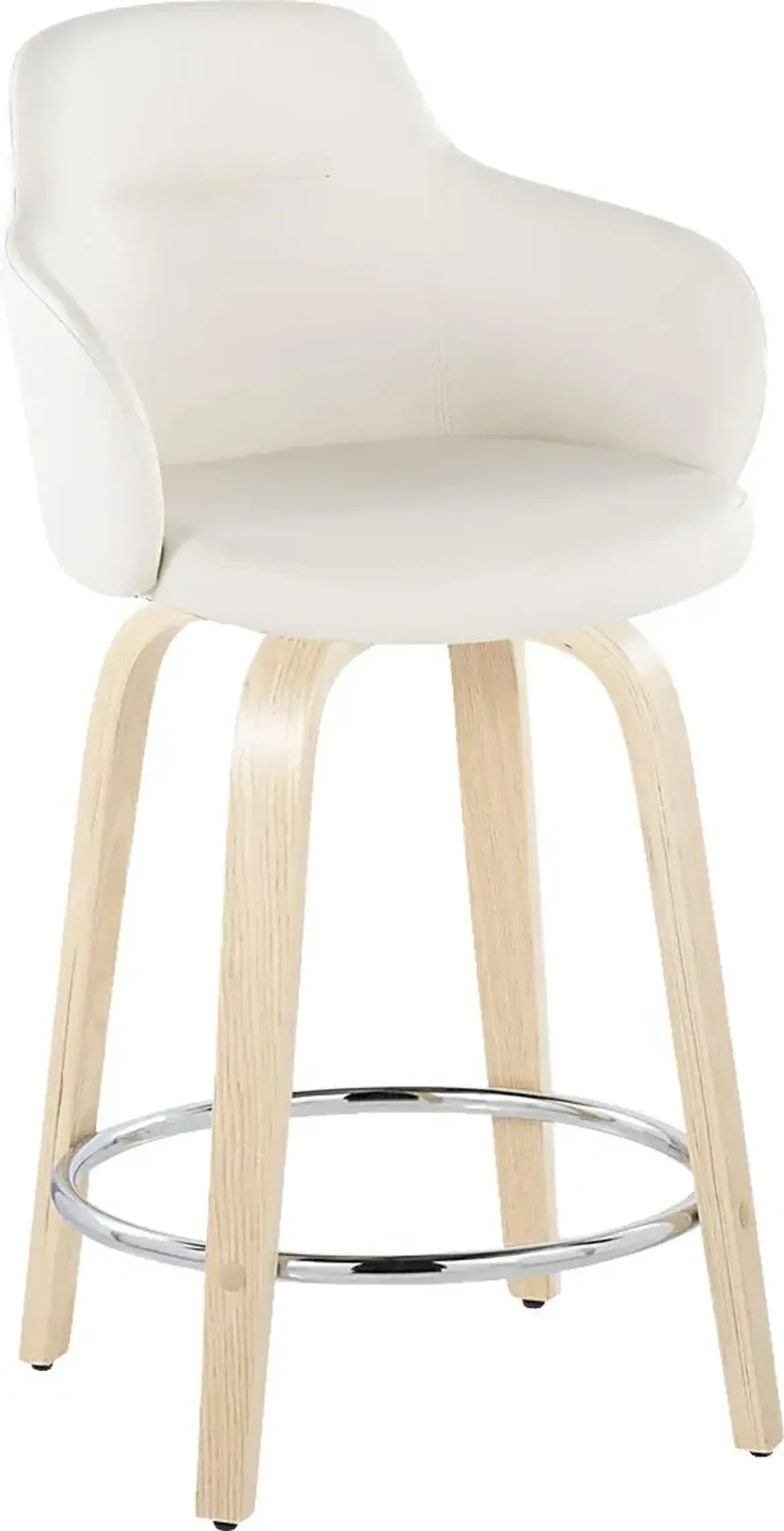 Siebarth IV White Counter Height Stool, Set of 2