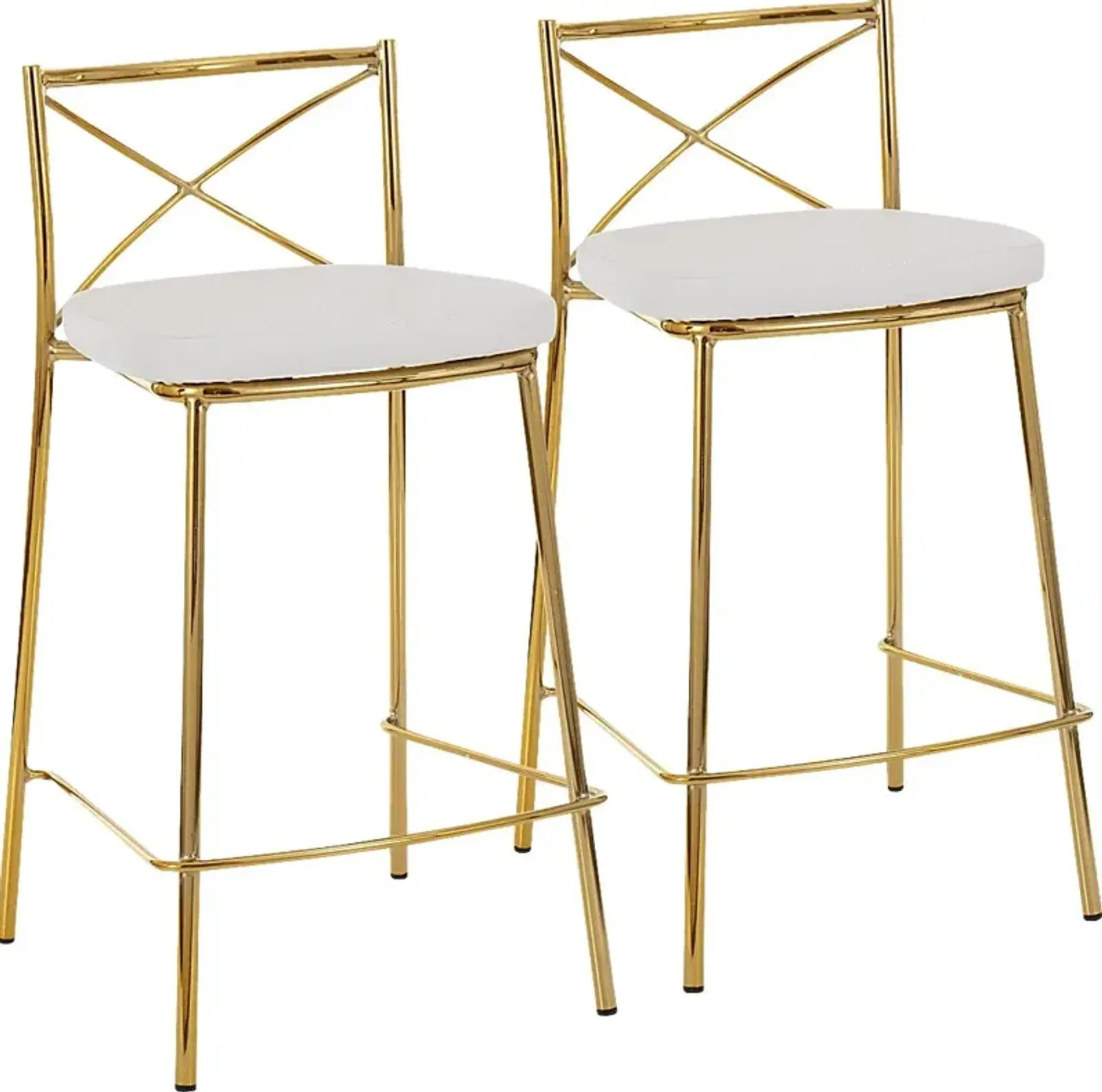 Prienwood White Counter Height Stool, Set of 2