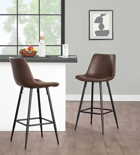 Pamco Espresso Counter Height Stool, Set of 2