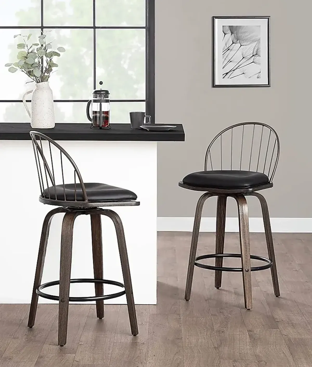 Merganser Brown Counter Height Stool, Set of 2