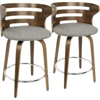 Withersfield Gray Counter Height Stool, Set of 2