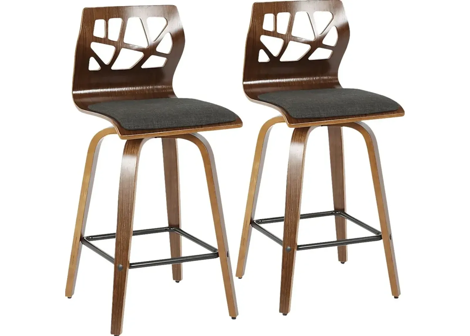 Watsonia Charcoal Counter Height Stool, Set of 2