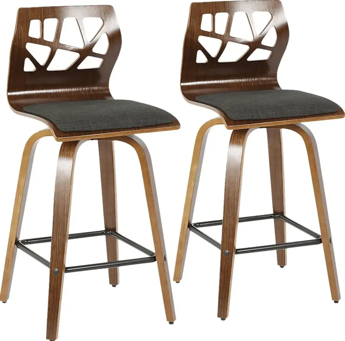 Watsonia Charcoal Counter Height Stool, Set of 2