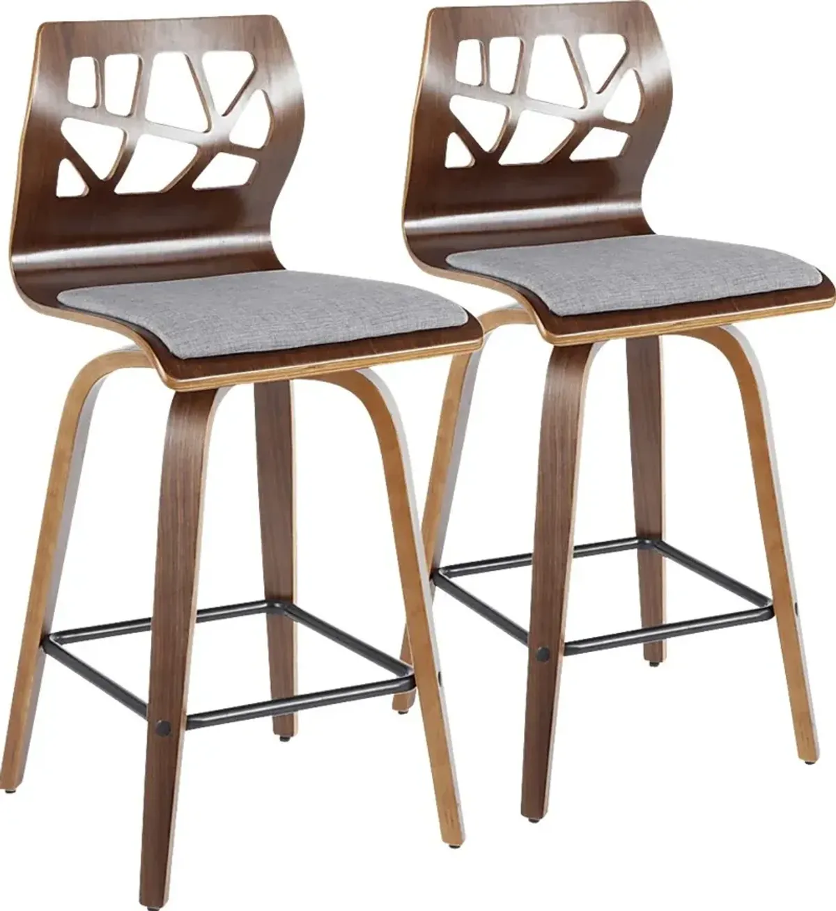 Watsonia Gray Counter Height Stool, Set of 2