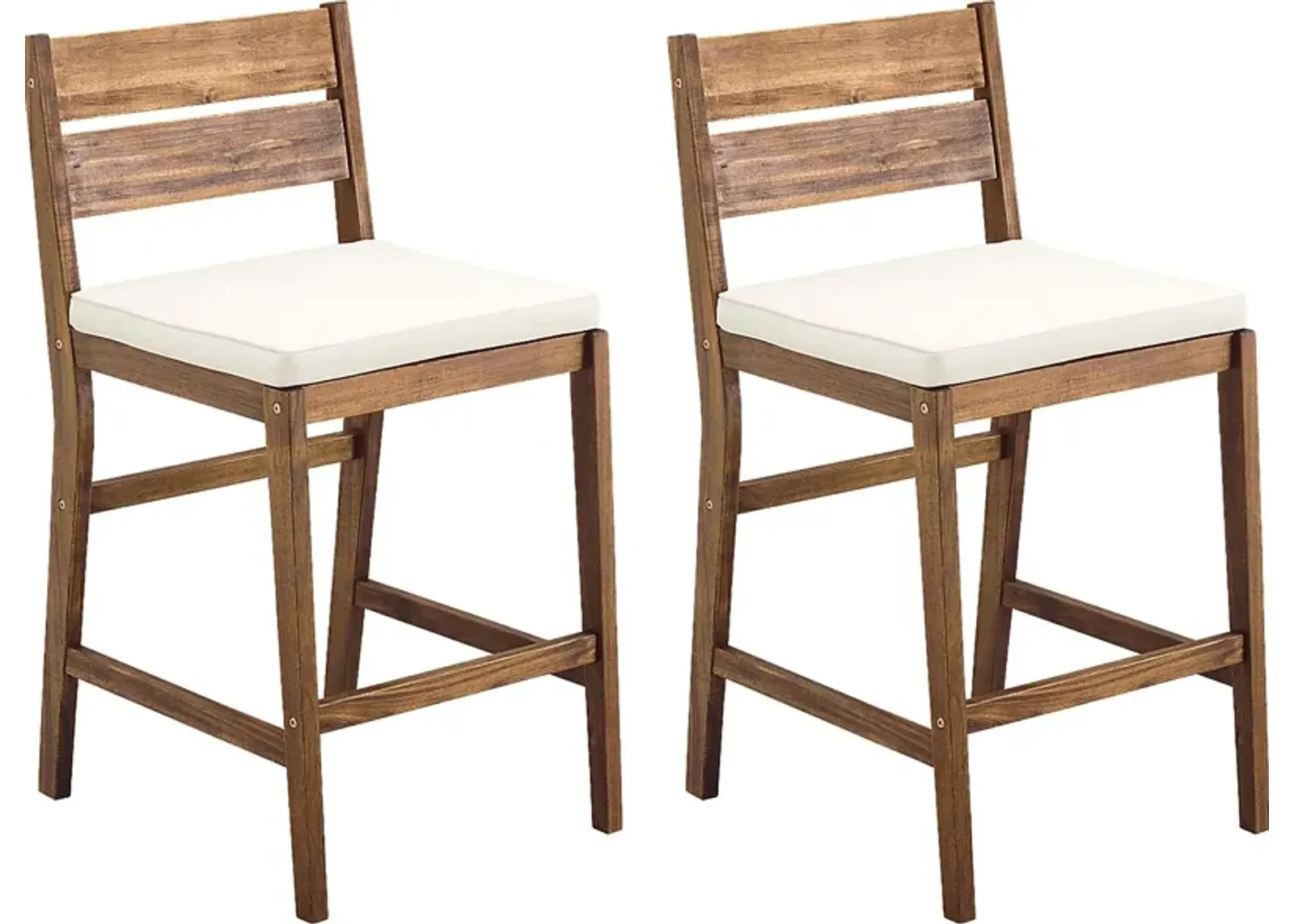 Adlebert Dark Brown Counter Height Stool, Set of 2