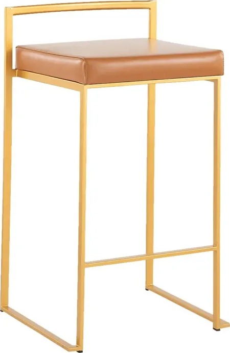 Birdlake II Camel Counter Height Stool, Set of 2