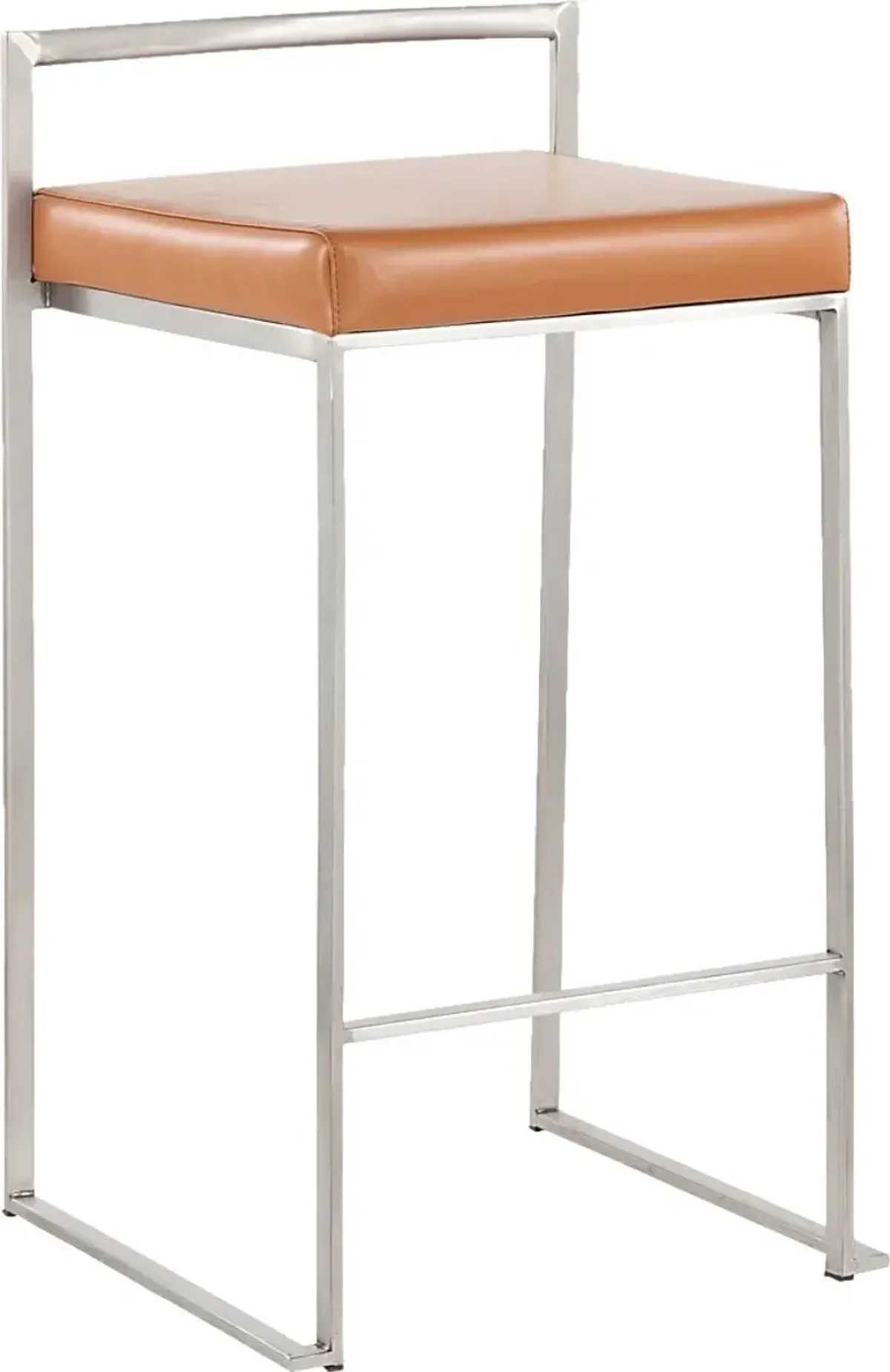 Birdlake IV Camel Counter Height Stool, Set of 2