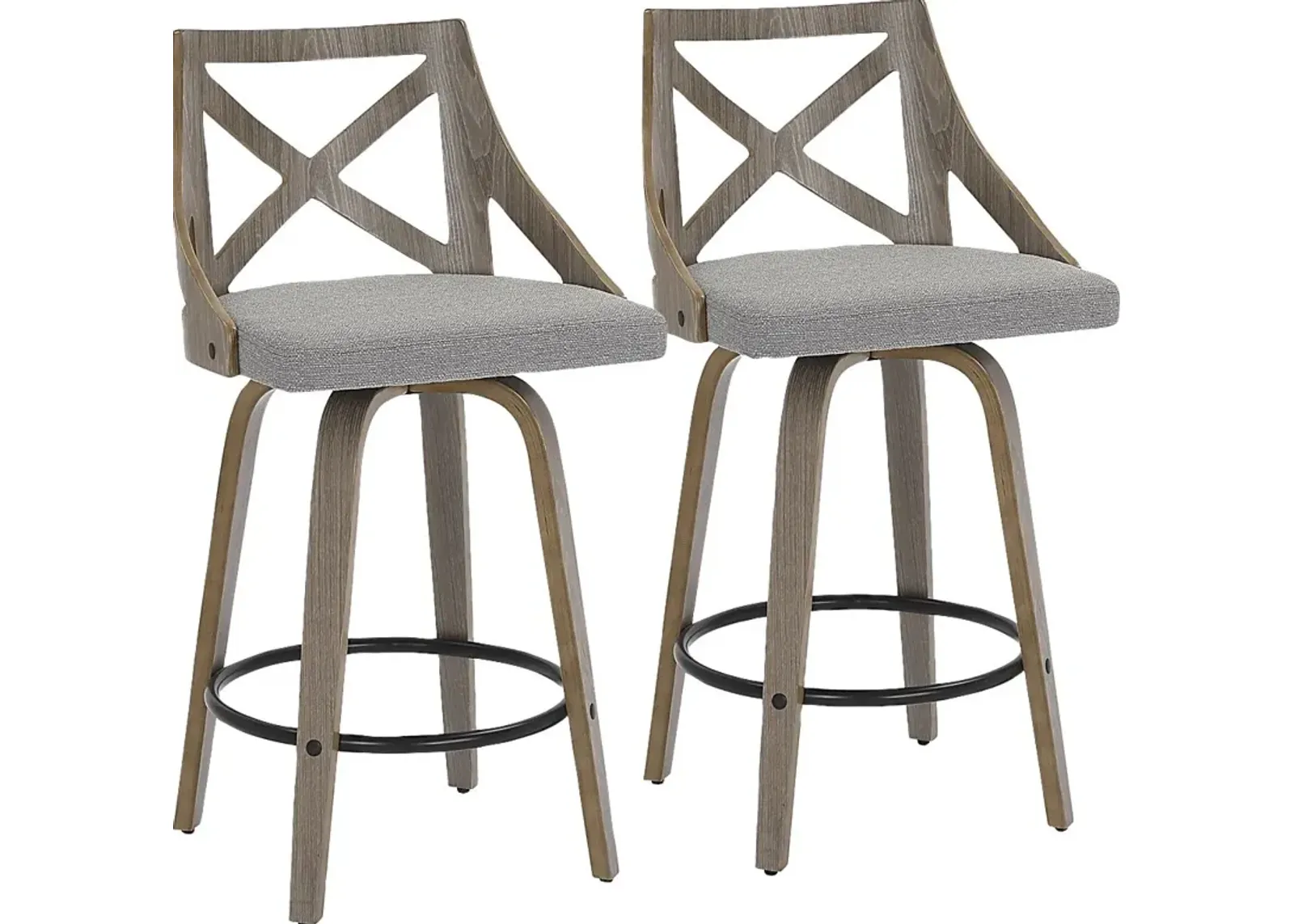 Hasbrouck I Gray Counter Stool Set of 2