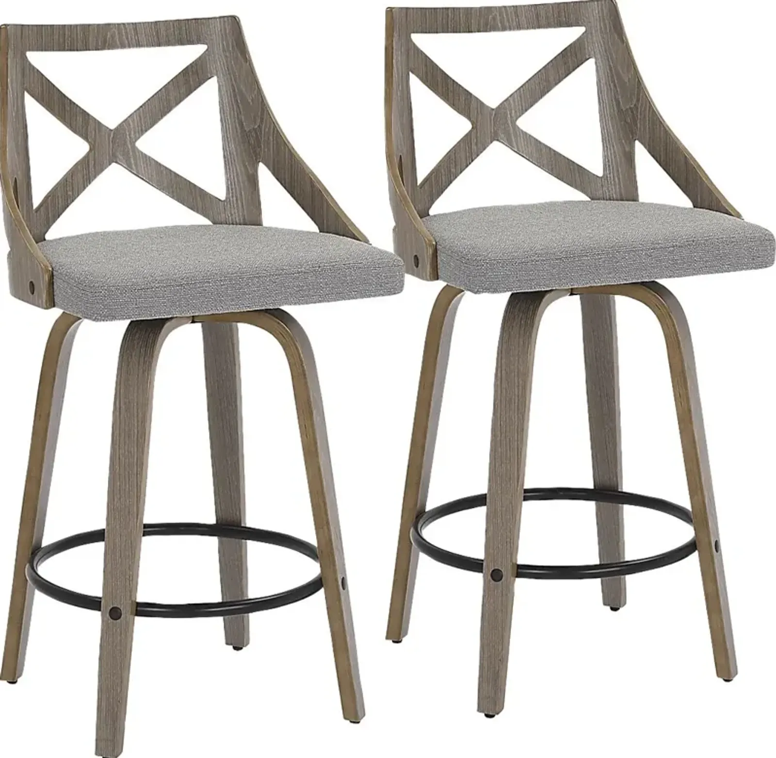 Hasbrouck I Gray Counter Stool Set of 2