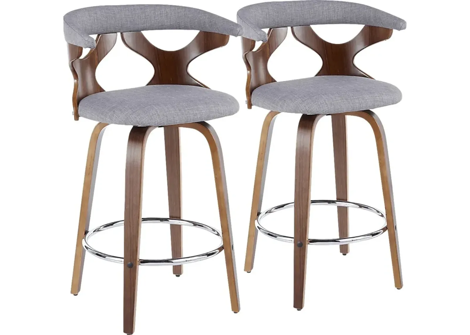 Wyndmoor Gray Counter Height Stool, Set of 2