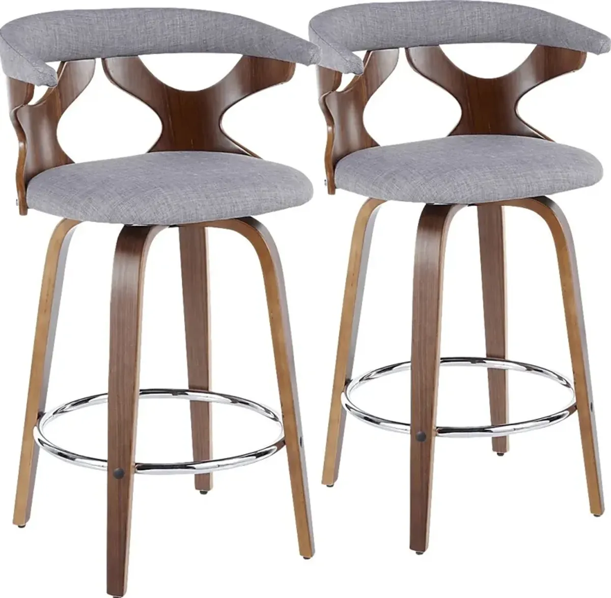 Wyndmoor Gray Counter Height Stool, Set of 2