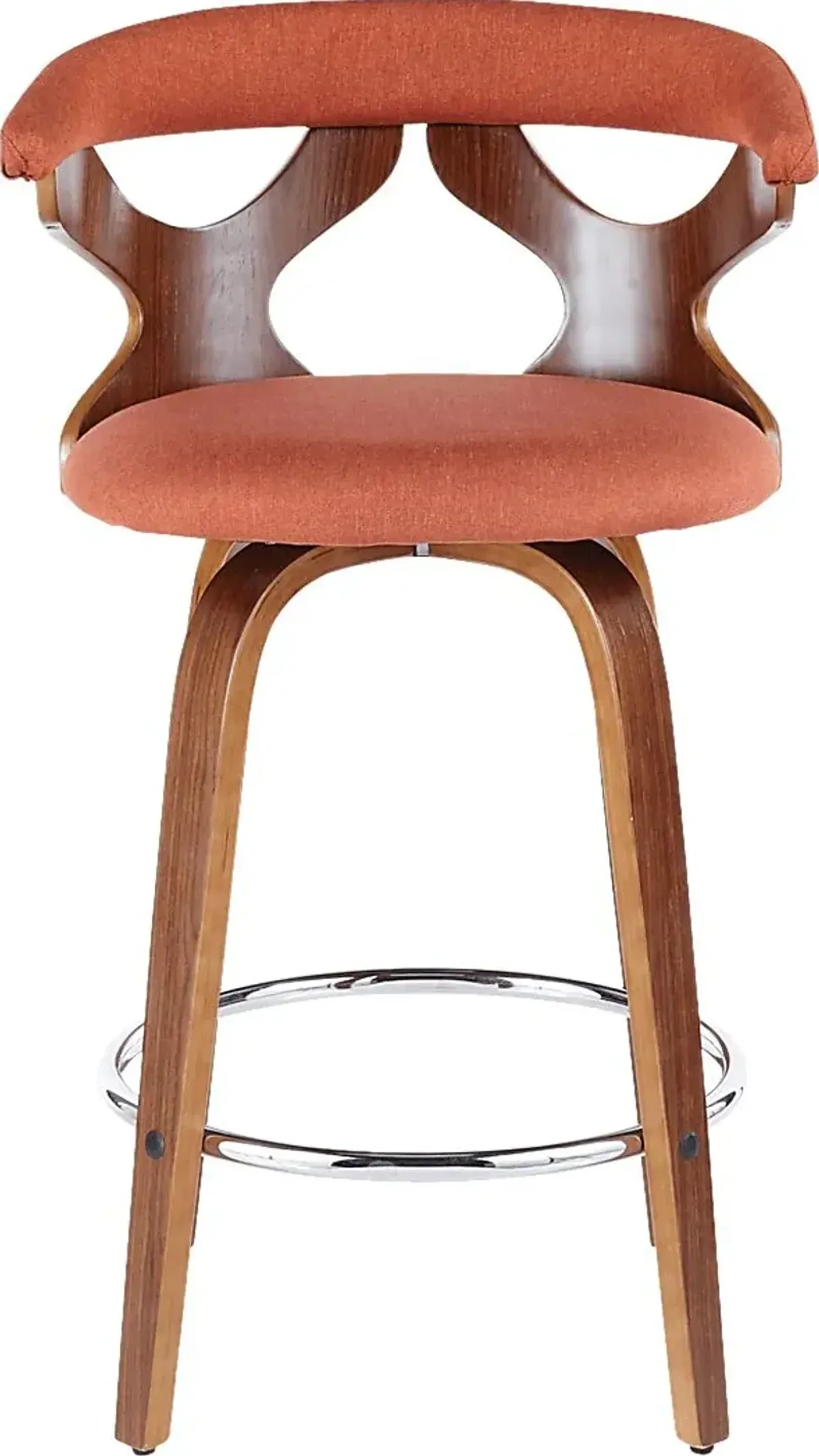 Wyndmoor Orange Counter Height Stool, Set of 2