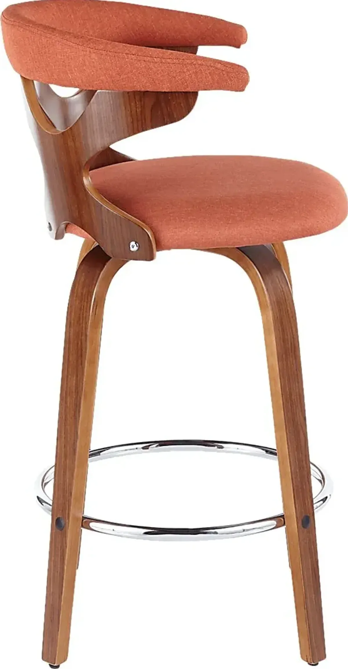 Wyndmoor Orange Counter Height Stool, Set of 2