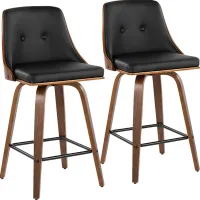 Wyndtop Black Counter Height Stool, Set of 2
