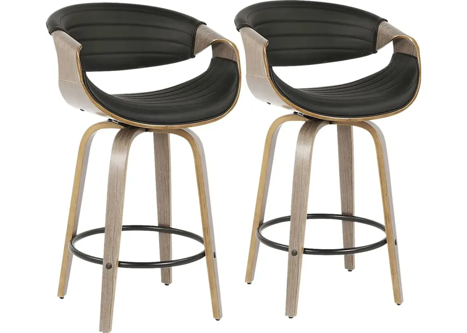 Wyleston I Black Counter Height Stool, Set of 2