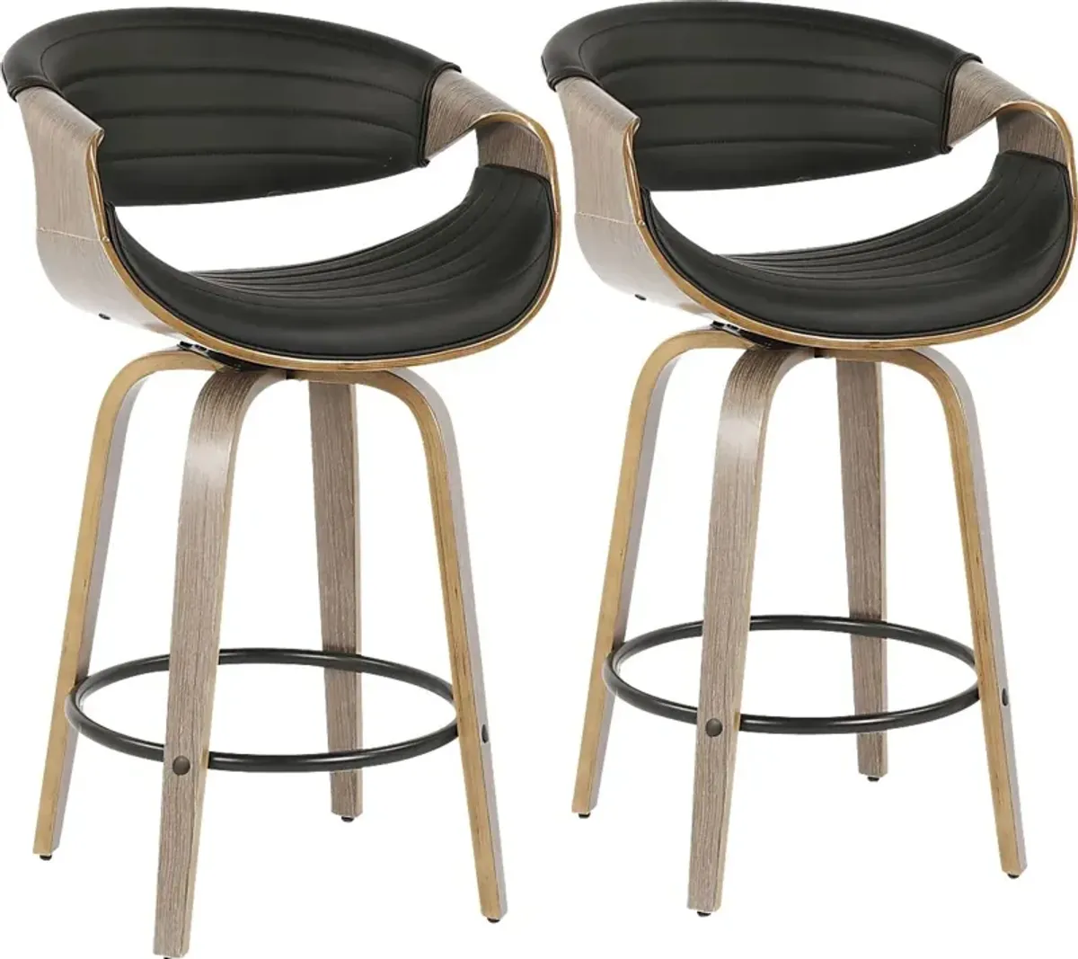 Wyleston I Black Counter Height Stool, Set of 2