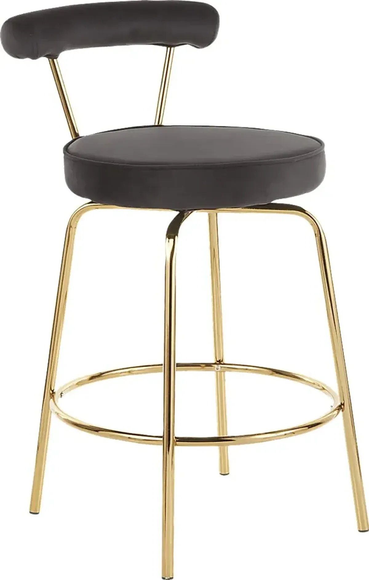 Rosiere Black Counter Height Stool, Set of 2