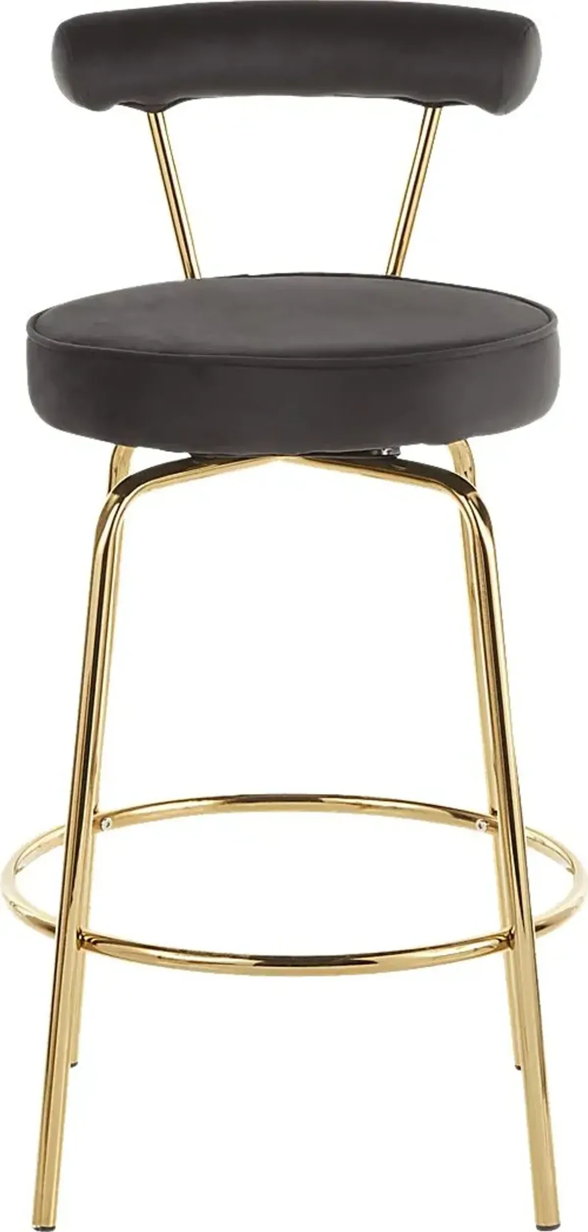 Rosiere Black Counter Height Stool, Set of 2