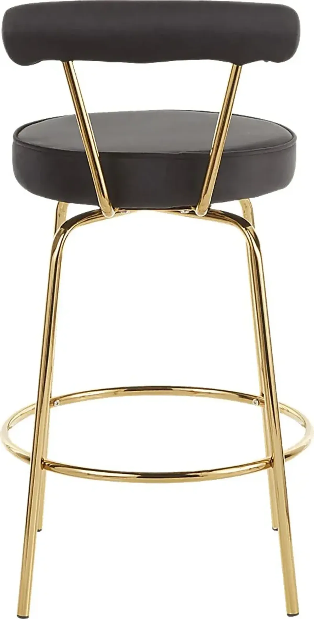 Rosiere Black Counter Height Stool, Set of 2