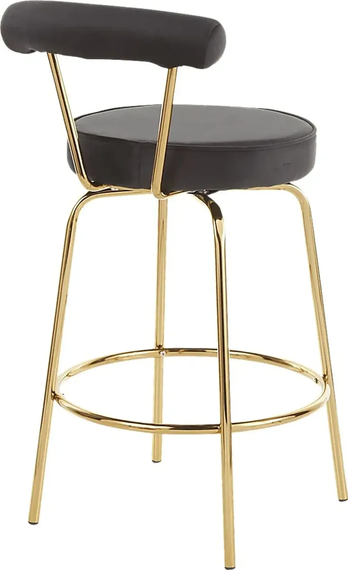 Rosiere Black Counter Height Stool, Set of 2