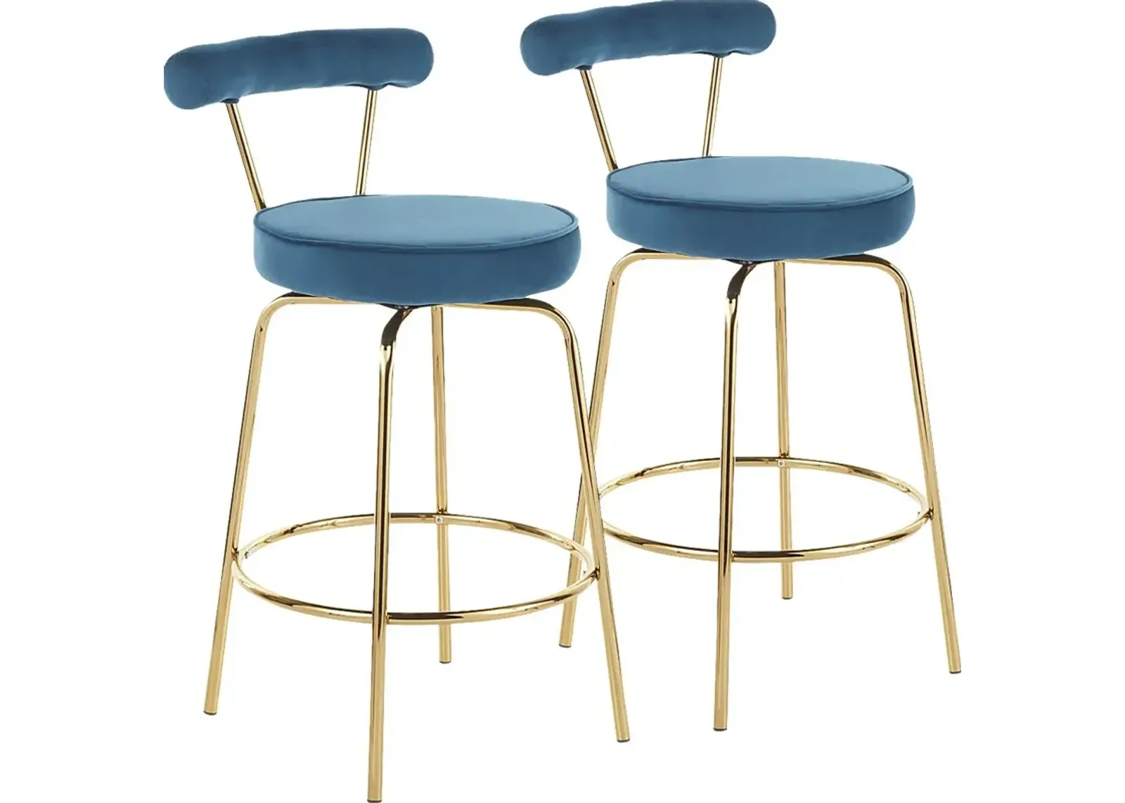 Rosiere Blue Counter Height Stool, Set of 2