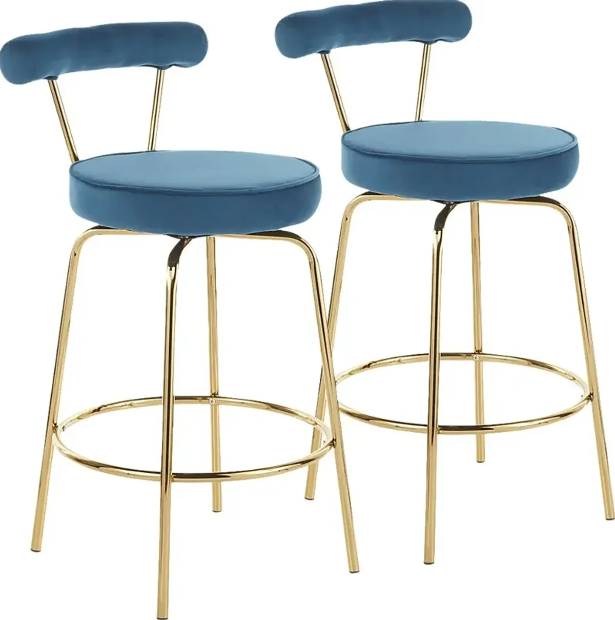 Rosiere Blue Counter Height Stool, Set of 2