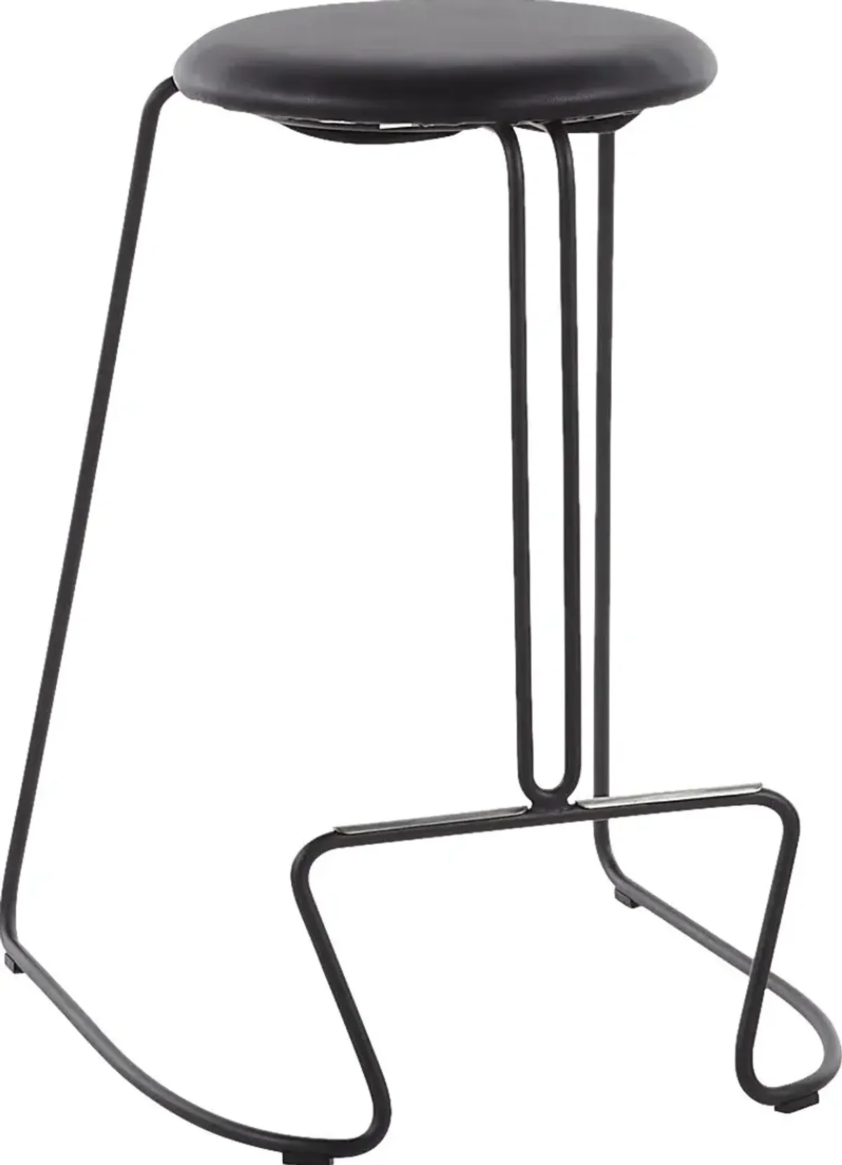 Bearslide I Black Counter Height Stool, Set of 2