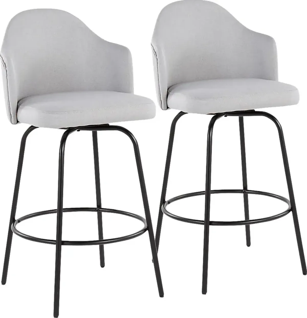 Comosa Light Gray Counter Height Stool, Set of 2